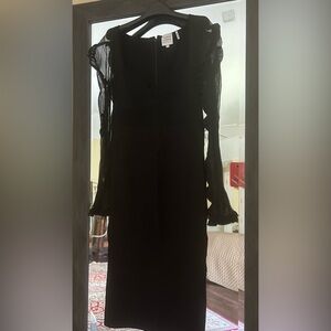 Herve Leger Black Long Sleeve Dress